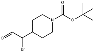 TERT-BUTYL 4-(1-BROMO-2-OXOETHYL)PIPERIDINE-1-CARBOXYLATE Struktur