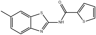 2-Thiophenecarboxamide,N-(6-methyl-2-benzothiazolyl)- Struktur