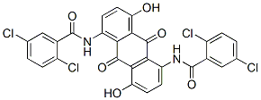 N,N'-(9,10-dihydro-4,8-dihydroxy-9,10-dioxoanthracene-1,5-diyl)bis(2,5-dichlorobenzamide) 結(jié)構(gòu)式