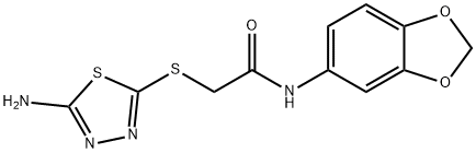 2-[(5-AMINO-1,3,4-THIADIAZOL-2-YL)THIO]-N-(1,3-BENZODIOXOL-5-YL)ACETAMIDE Struktur