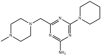 s-Triazine, 2-amino-4-((4-methyl-1-piperazinyl)methyl)-6-piperidino- Struktur