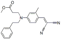 methyl N-[4-(2,2-dicyanovinyl)-m-tolyl]-N-phenethyl-beta-alaninate Struktur