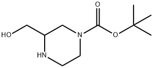 1-Boc-3-hydroxymethyl-piperazine Struktur