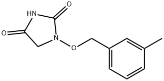 1-[(3-methylphenyl)methoxy]imidazolidine-2,4-dione Struktur