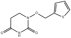 2,4(1H,3H)-Pyrimidinedione, 5,6-dihydro-1-(2-thenyloxy)- Struktur