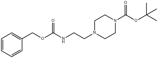 1-N-BOC-4-(2-N-CBZ-AMINOETHYL)PIPERAZINE Struktur