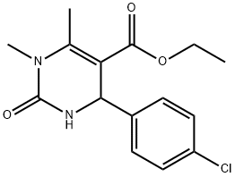 Ethyl 4-(4-chlorophenyl)-1,6-dimethyl-2-oxo-1,2,3,4-tetrahydro-5-pyrimidinecarboxylate Struktur