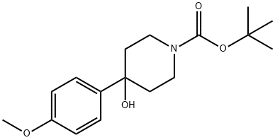 1-BOC-4-(4-METHOXYPHENYL)-4-HYDROXYPIPERIDINE Struktur