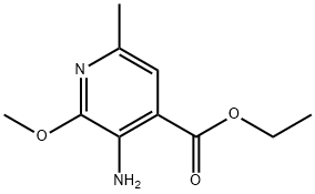 3-Amino-2-methoxy-6-methyl-4-pyridinecarboxylicacidethylester Struktur