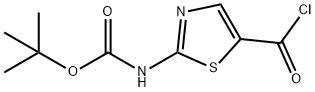 Carbamic  acid,  [5-(chlorocarbonyl)-2-thiazolyl]-,  1,1-dimethylethyl  ester  (9CI) Struktur