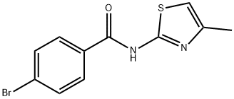 4-bromo-N-(4-methyl-1,3-thiazol-2-yl)benzamide Struktur