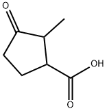 2-Methyl-3-oxocyclopentanecarboxylic acid Struktur