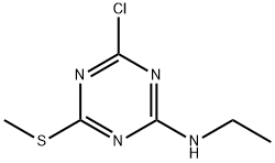 N-Ethyl-4-chloro-6-(methylthio)-s-triazine-2-amine Struktur