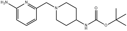 4-(TERT-BUTOXYCARBONYLAMINO)-1-[(6-AMINOPYRIDIN-2-YL)METHYL]PIPERIDINE Struktur