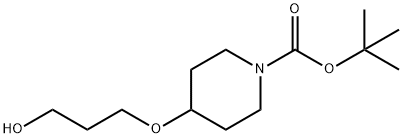 4-(3-Hydroxy-propoxy)-piperidine-1-carboxylic acid tert-butyl ester Struktur