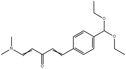 (1E,4Z)-1-[4-(diethoxymethyl)phenyl]-5-(dimethylamino)-1,4-pentadien-3-one Struktur