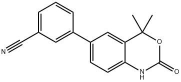 3-(4,4-DIMETHYL-2-OXO-2,4-DIHYDRO-1H-BENZO[D][1,3]OXAZIN-6-YL)BENZONITRILE Struktur