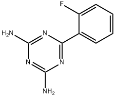 2,4-DIAMINO-6-(2-FLUOROPHENYL)-1,3,5-TRIAZINE Struktur