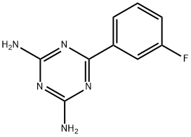 2,4-DIAMINO-6-(3-FLUOROPHENYL)-1,3,5-TRIAZINE Struktur