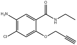 5-Amino-4-chloro-N-ethyl-2-(2-propynyloxy)benzamide Struktur