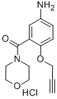 Morpholine, 4-(5-amino-2-(2-propynyloxy)benzoyl)-, hydrochloride Struktur