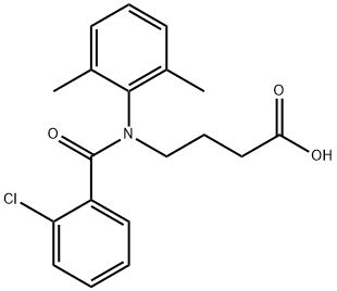 4-[o-Chlorobenzoyl(2,6-xylyl)amino]butyric acid Struktur