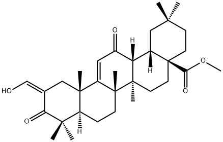 (4aS,6aR,6bS,12aS,14aR,14bR,Z)-Methyl 11-(hydroxyMethylene)-2,2,6a,6b,9,9,12a-heptaMethyl-10,14-dioxo-1,2,3,4,4a,5,6,6a,6b,7,8,8a,9,10,11,12,12a,14,14a,14b-icosahydropicene-4a-carboxylate Struktur