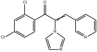 2-Propen-1-one,  1-(2,4-dichlorophenyl)-2-(1H-imidazol-1-yl)-3-(3-pyridinyl)- Struktur