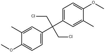 4-[1,3-dichloro-2-(4-methoxy-3-methyl-phenyl)propan-2-yl]-1-methoxy-2-methyl-benzene Struktur