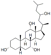 (3a,5b,7a,12a)-Cholestane-3,7,12,23-tetrol Struktur