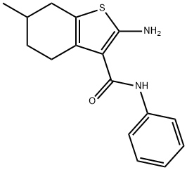 2-AMINO-6-METHYL-N-PHENYL-4,5,6,7-TETRAHYDRO-1-BENZOTHIOPHENE-3-CARBOXAMIDE Struktur