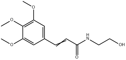 N-(2-Hydroxyethyl)-3-(3,4,5-trimethoxyphenyl)propenamide Struktur