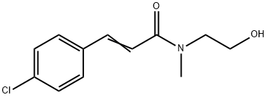 3-(4-Chlorophenyl)-N-(2-hydroxyethyl)-N-methylpropenamide Struktur