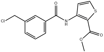 METHYL 3-([3-(CHLOROMETHYL)BENZOYL]AMINO)THIOPHENE-2-CARBOXYLATE Struktur