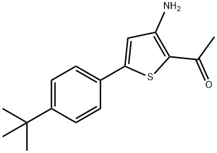 1-[3-AMINO-5-[4-(TERT-BUTYL)PHENYL]-2-THIENYL]ETHAN-1-ONE Struktur