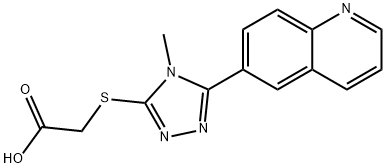 2-[(4-METHYL-5-QUINOLIN-6-YL-4H-1,2,4-TRIAZOL-3-YL)THIO]ACETIC ACID Struktur