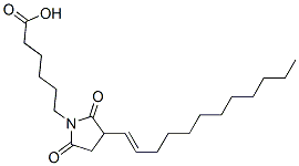 3-(dodecenyl)-2,5-dioxo-1-Pyrrolidinehexanoic acid Struktur