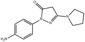 1-(4-Aminophenyl)-3-(1-pyrrolidino)-5-pyrazolone Struktur