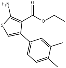 ETHYL 2-AMINO-4-(3,4-DIMETHYLPHENYL)THIOPHENE-3-CARBOXYLATE Struktur