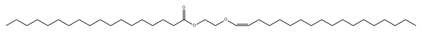 Octadecanoic acid 2-[(Z)-1-octadecenyloxy]ethyl ester Struktur