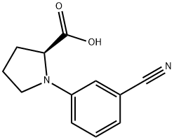 N-(3-Cyanophenyl)-L-proline Struktur