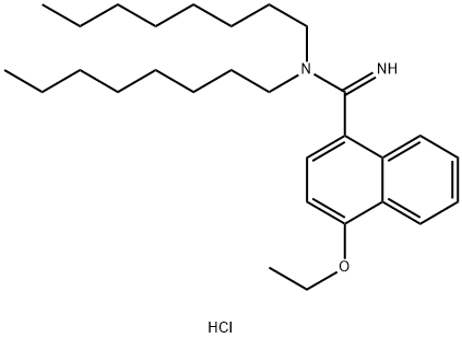 1-Naphthamidine, N,N-dioctyl-4-ethoxy-, monohydrochloride Struktur