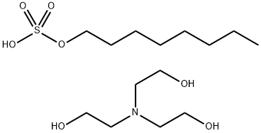 tris(2-hydroxyethyl)ammonium octyl sulphate Struktur