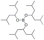 Tris[1-(2-methylpropyl)-3-methylbutyl] borate Struktur