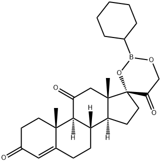 17,21-[(Cyclohexylboranediyl)bisoxy]pregn-4-ene-3,11,20-trione Struktur