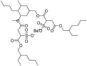 Butanedioic acid, sulfo-, 1,4-bis(2-ethylhexyl)ester, barium salt Struktur