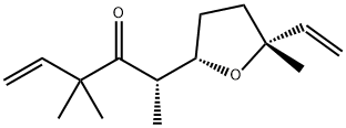 2-(5-Ethenyltetrahydro-5-methylfuran-2-yl)-4,4-dimethyl-5-hexen-3-one Struktur