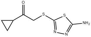 2-(5-AMINO-[1,3,4]THIADIAZOL-2-YLSULFANYL)-1-CYCLOPROPYL-ETHANONE Struktur