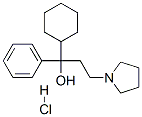 alpha-Cyclohexyl-alpha-phenyl-1-pyrrolidinepropanol hydrochloride Struktur