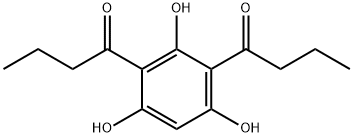 1,1'-(2,4,6-Trihydroxy-m-phenylene)di-1-butanone Struktur